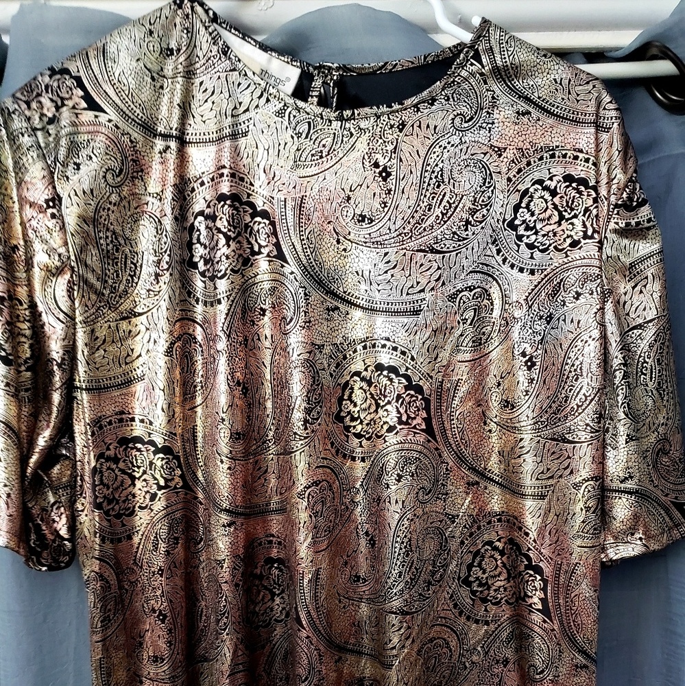 Vintage metallic blouse